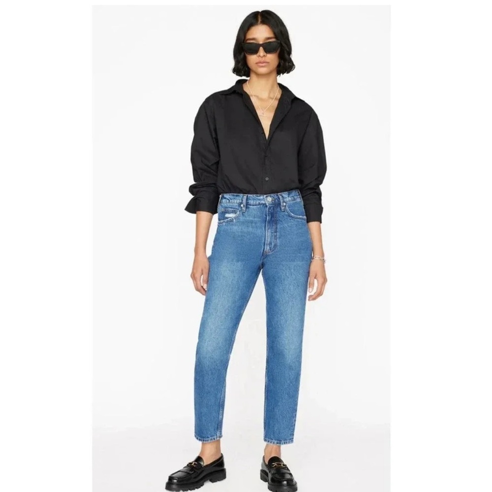FRAME High N Tight Taper Jeans Women 26 High Rise Cropped Blue Denim